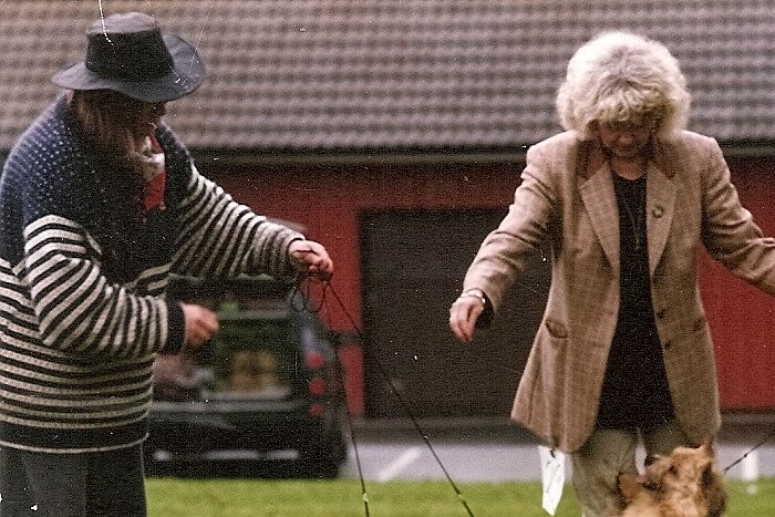 BIS Progeny- Group 1996, from left, Ch Riddarens Svartkonst, Emmalundas Krissla (2 cert), 